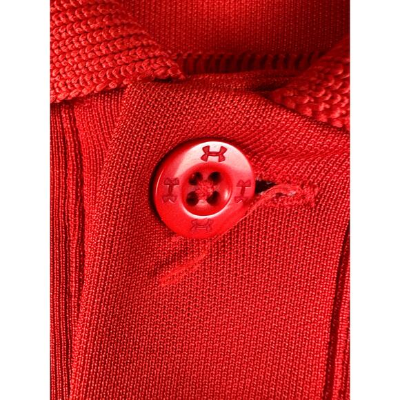 Texas Tech Red Raiders Under Armour Polo Shirt Stitched Red White Mens XL NCAA - Picture 4 of 8